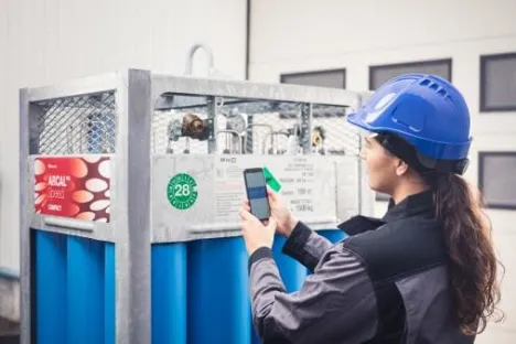 Bloque de botellas de gases industriales - Air Liquide