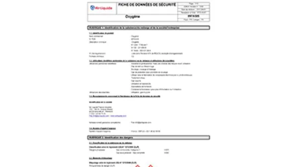 FDS Fiches de Données Sécurité