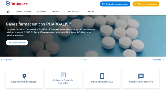 Nueva página web Air Liquide